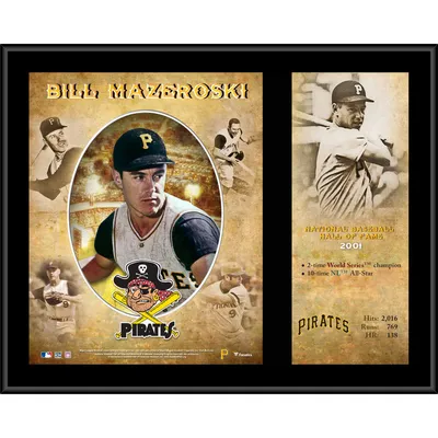 Fanatics Authentic Bill Mazeroski Pittsburgh Pirates 10.5 x 13 Hall of Fame Sublimated Plaque