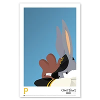 Bugs Bunny Pittsburgh Pirates 11" x 17" Minimalist Looney Tunes Poster Print