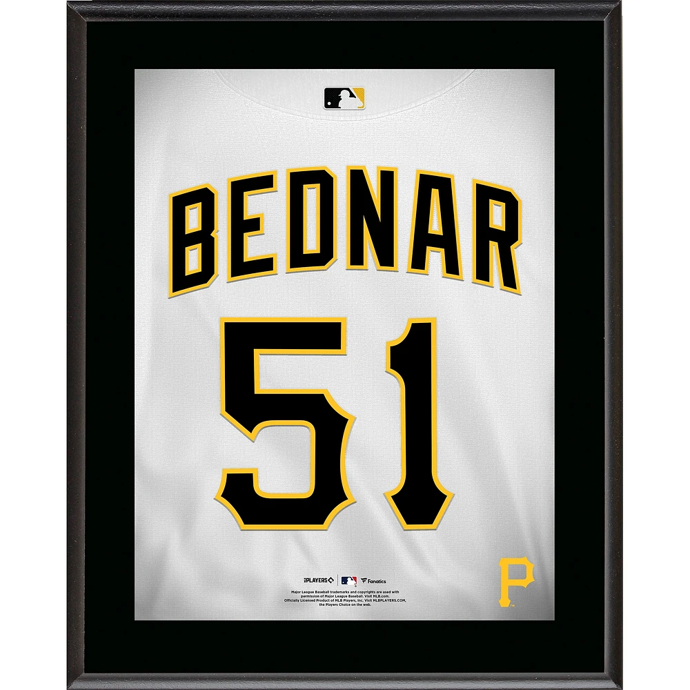 David Bednar Pittsburgh Pirates 10.5" x 13" Jersey Number Sublimated Player Plaque