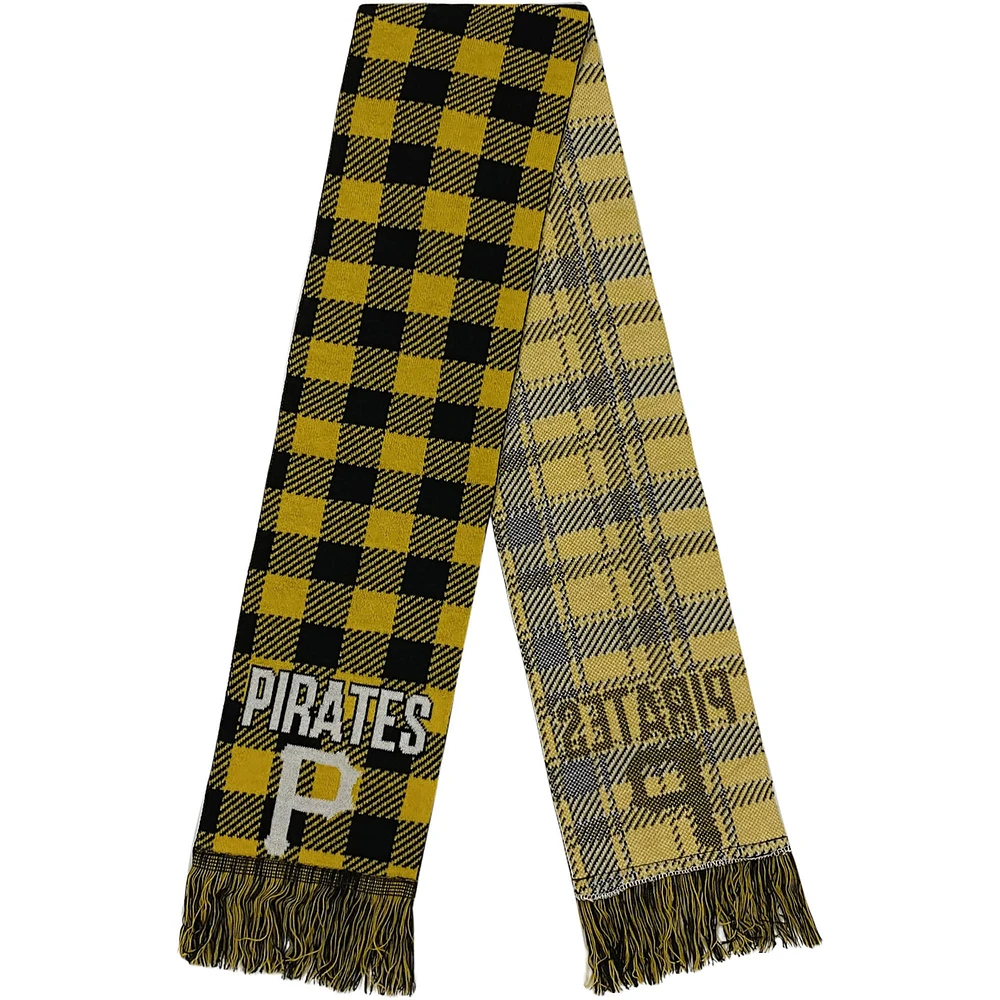 FOCO Pittsburgh Pirates Plaid Color Block Scarf