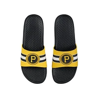 FOCO Pittsburgh Pirates Stripe Raised Slide Sandals