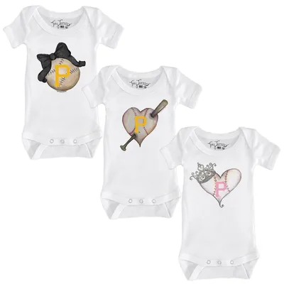 Pittsburgh Pirates Tiny Turnip Women's Girl Teddy T-Shirt - White