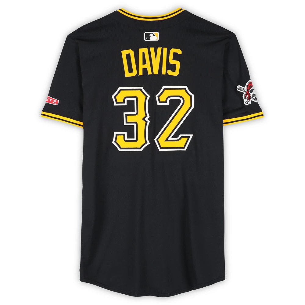 Maillot Nike noir n° 32 des Pirates de Pittsburgh, Henry Davis, utilisé lors du match contre les Orioles de Baltimore