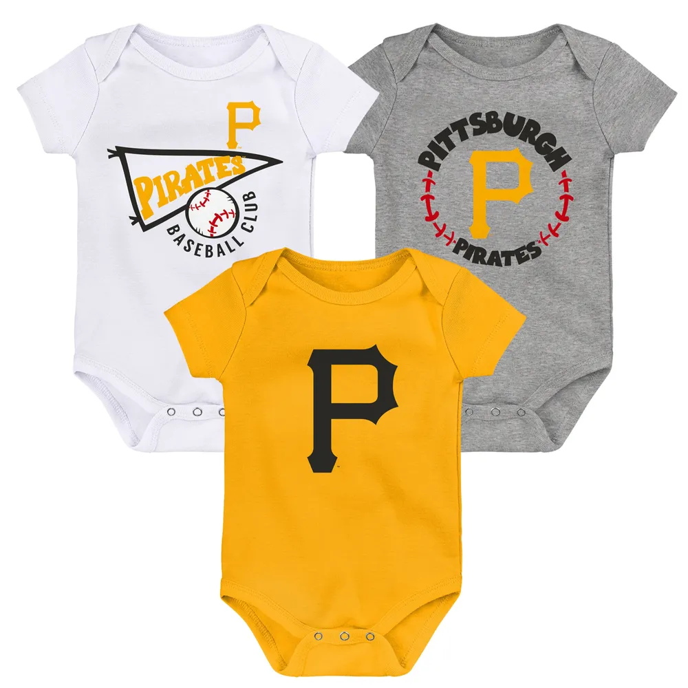 Infant Tiny Turnip Black Pittsburgh Pirates Baseball Cross Bats T-Shirt