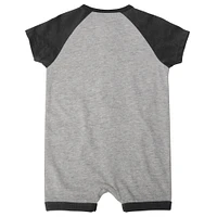 Infant  Heather Gray Pittsburgh Pirates Extra Base Hit Raglan Full-Snap Romper