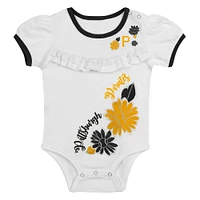 Infant  White Pittsburgh Pirates Sweet Catcher 3-Piece Headband Skirt Set