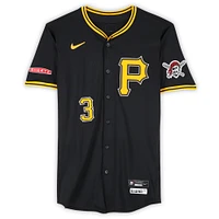 Maillot Nike noir n° 3 de Ji-Hwan Bae des Pirates de Pittsburgh, utilisé lors des matchs des 10, 11, 14 et 15 mars 2025