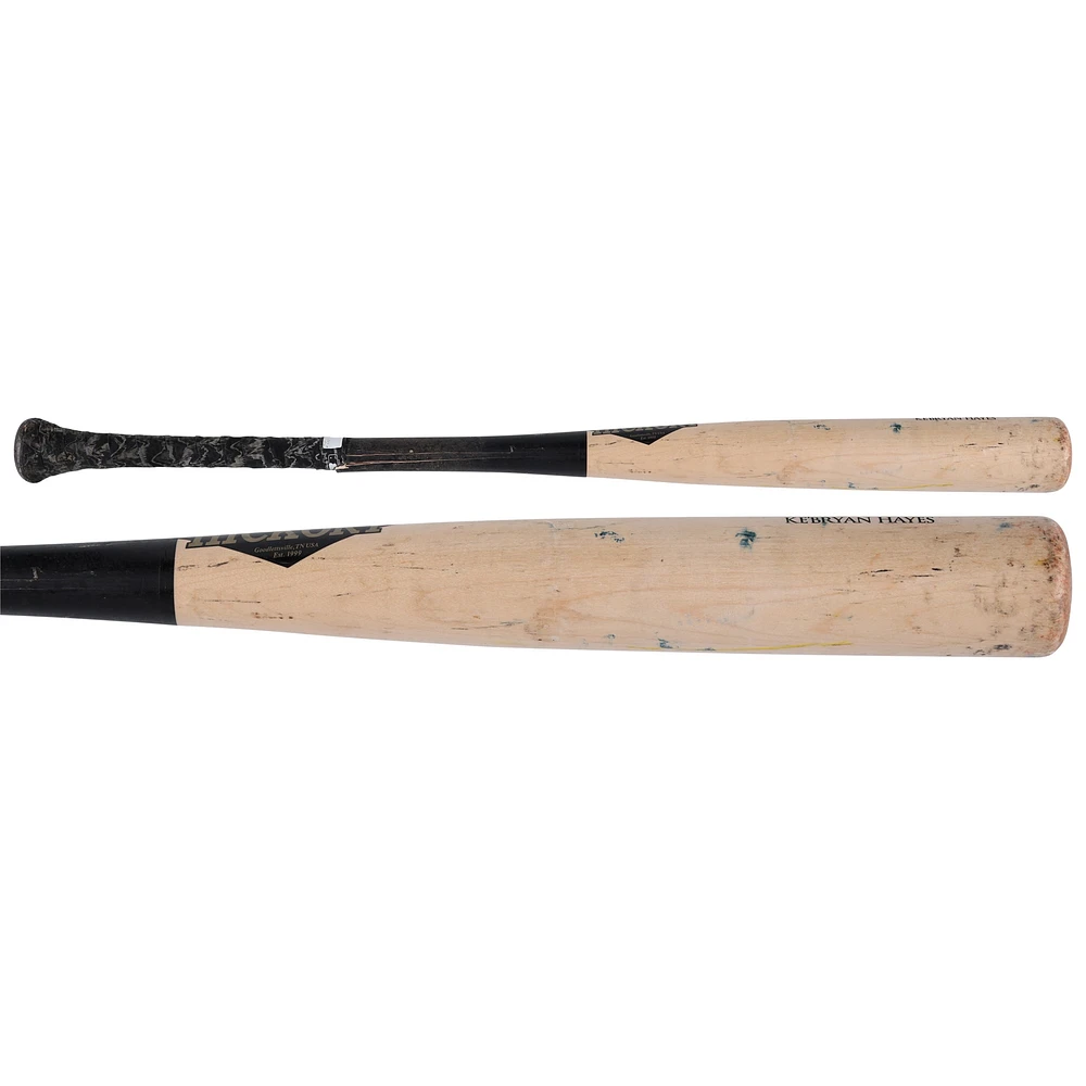 Ke'Bryan Hayes Pittsburgh Pirates Game-Used Tan/Black Old Hickory Broken Bat vs. St. Louis Cardinals on April 9, 2025
