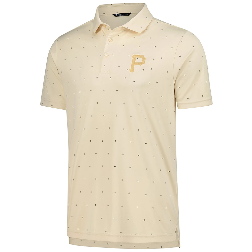 Men's Levelwear  Cream Pittsburgh Pirates Vision Polo