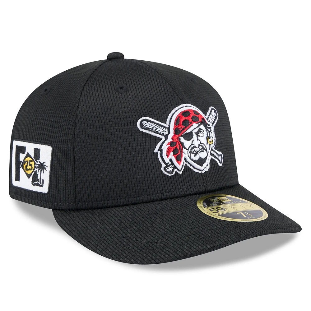 Men's New Era  Black Pittsburgh Pirates 2025 Spring Training Low Profile 59FIFTY Fitted Hat