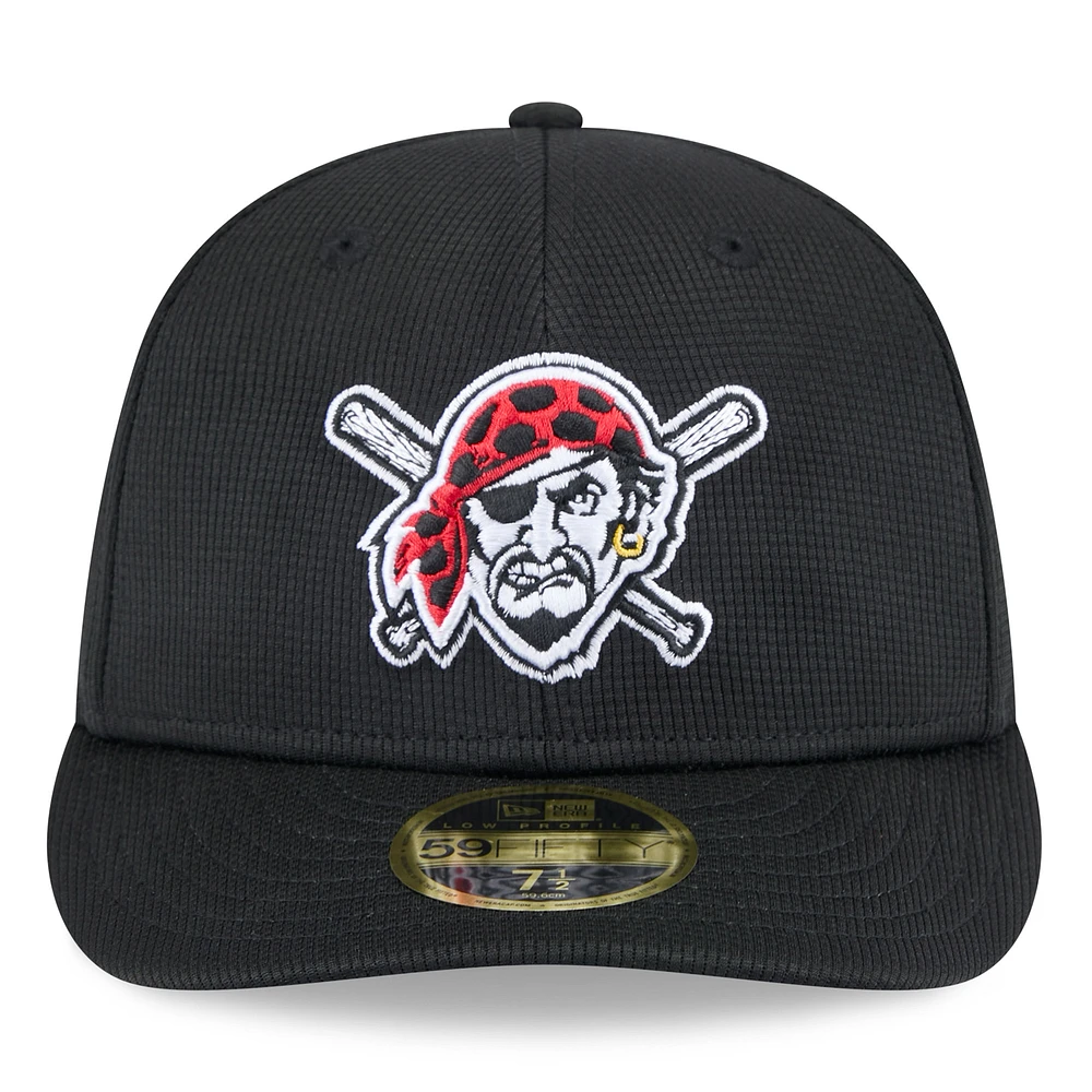 Men's New Era  Black Pittsburgh Pirates 2025 Spring Training Low Profile 59FIFTY Fitted Hat