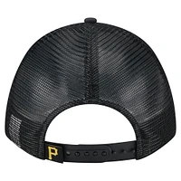 Men's New Era  Black Pittsburgh Pirates Minimalist 9FORTY A-Frame Adjustable Hat