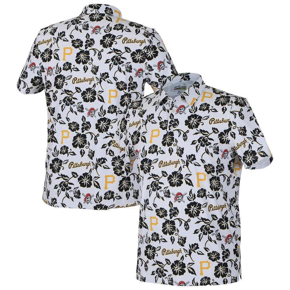 Men's Reyn Spooner  White Pittsburgh Pirates Pua Performance Polo
