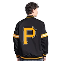 Men's Starter  Black Pittsburgh Pirates Scout Full-Snap Varsity Jacket