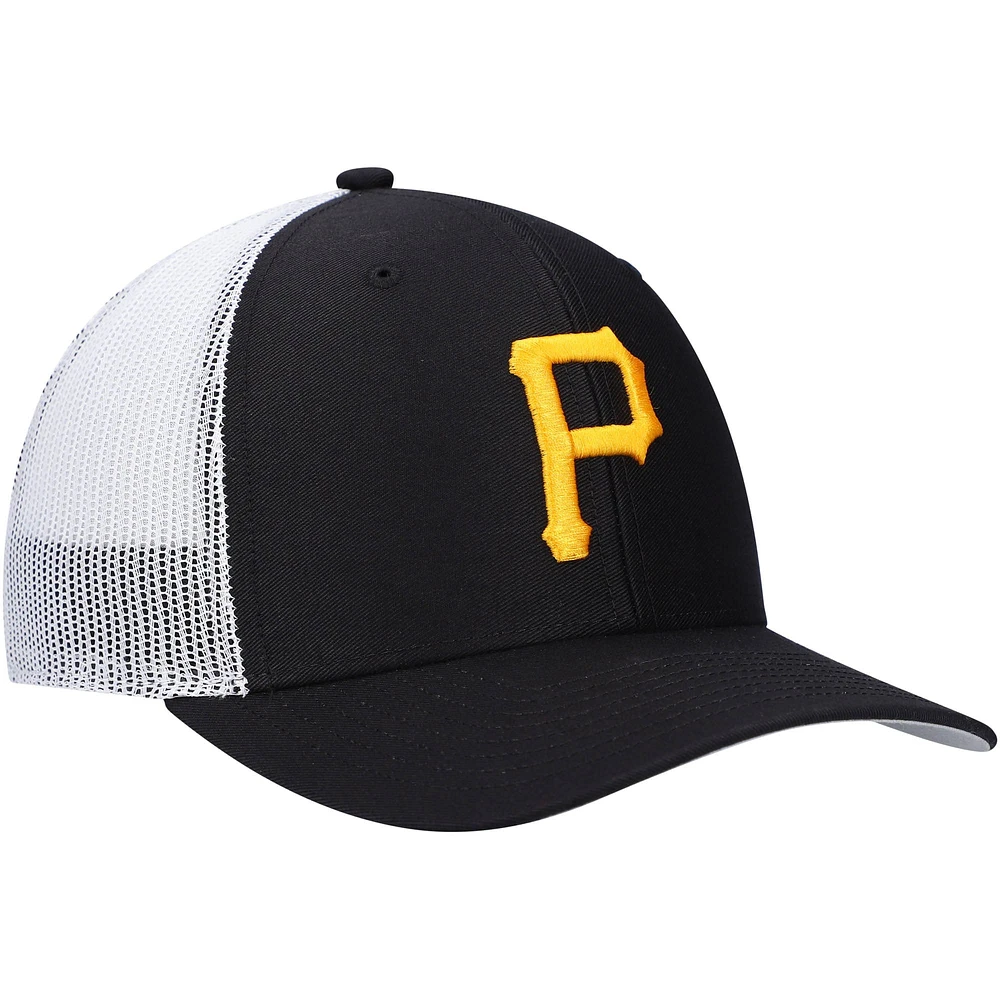 Men's '47 Black/White Pittsburgh Pirates Primary Logo Trucker Snapback Hat