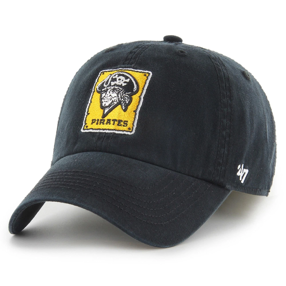 Casquette ajustée pour homme '47 Black Pittsburgh Pirates Cooperstown Collection Franchise