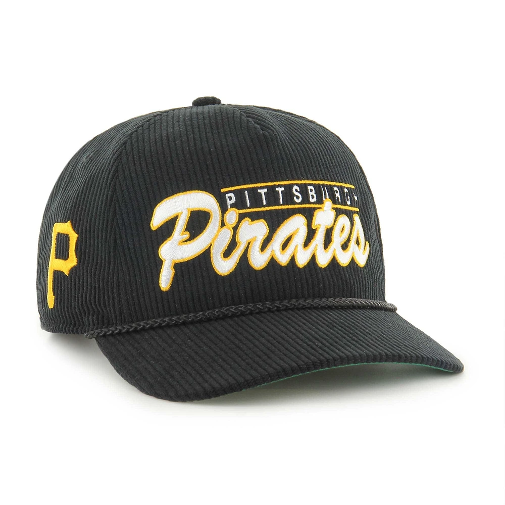 Casquette ajustable en velours côtelé noir '47 des Pirates de Pittsburgh pour homme