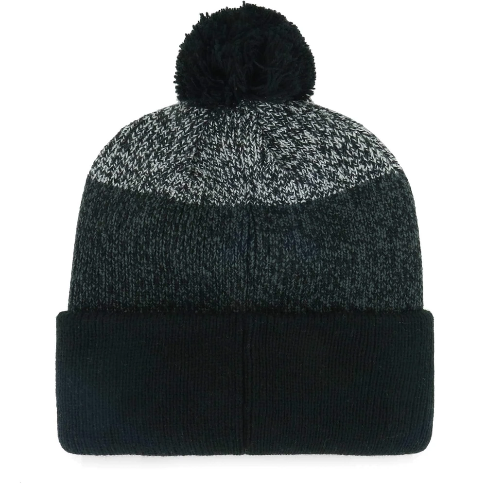 Bonnet en tricot à revers Darkfreeze '47 noir des Pirates de Pittsburgh pour hommes avec pompon