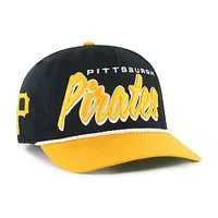Casquette ajustable Dropshadow Rope Hitch noire des Pirates de Pittsburgh pour hommes '47