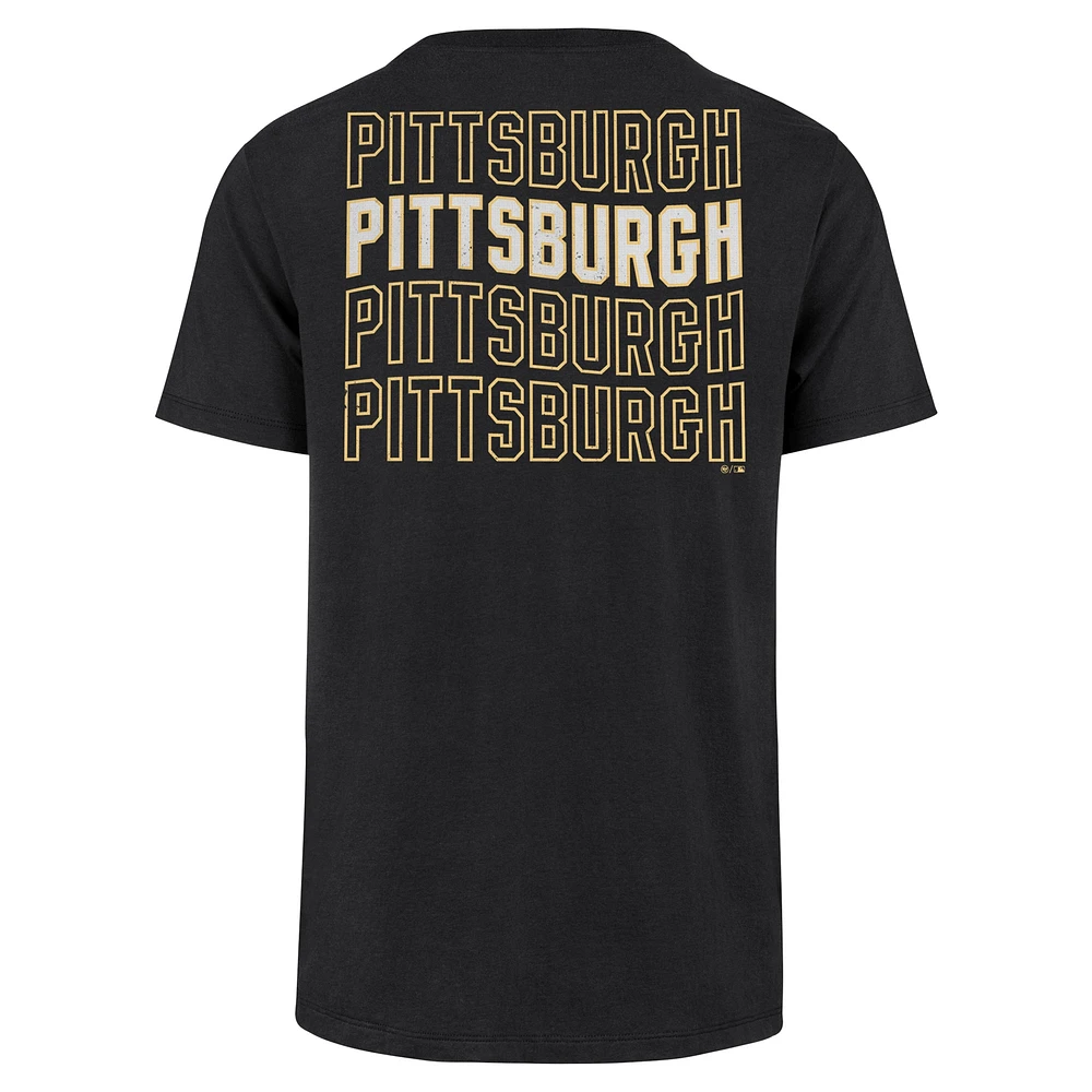 T-shirt noir '47 des Pirates de Pittsburgh pour hommes Hang Back Franklin