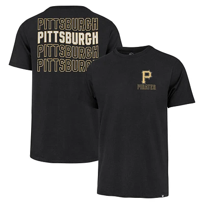 T-shirt noir '47 des Pirates de Pittsburgh pour hommes Hang Back Franklin