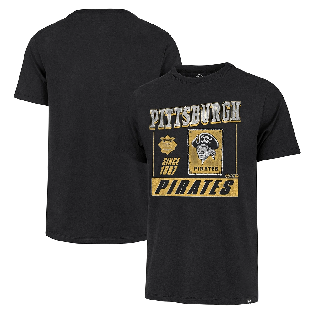 T-shirt noir '47 des Pirates de Pittsburgh pour hommes Outlast Franklin