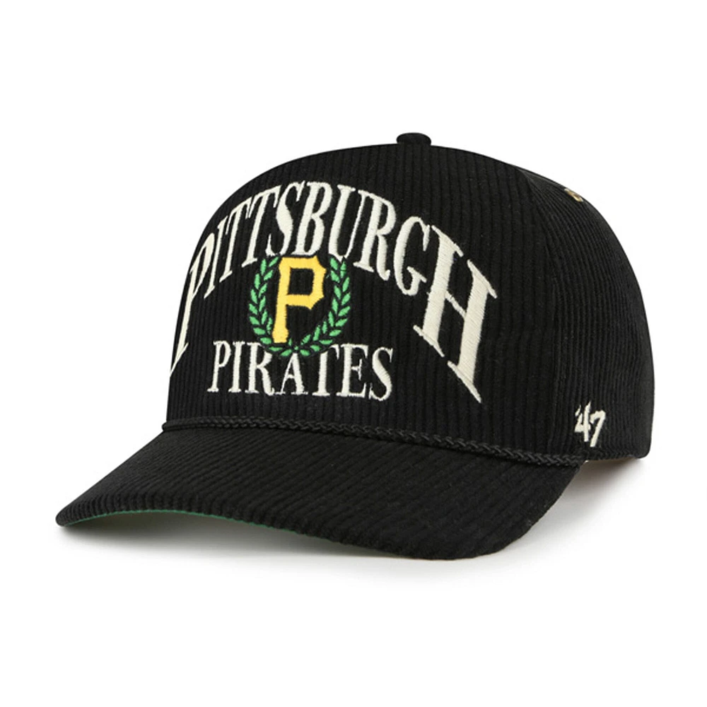 Casquette ajustable Pitchout Rope Hitch noire '47 pour homme des Pirates de Pittsburgh