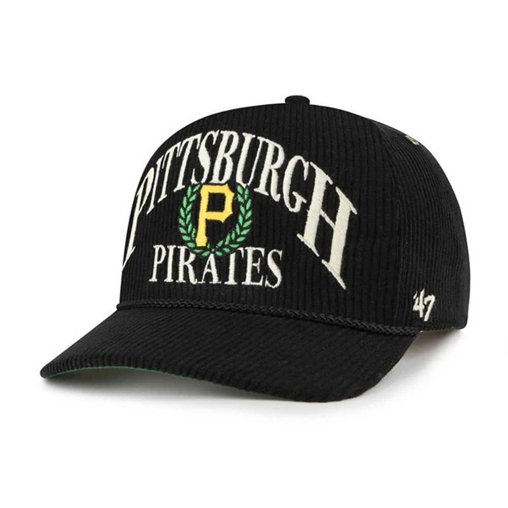 Casquette ajustable Pitchout Rope Hitch noire '47 pour homme des Pirates de Pittsburgh