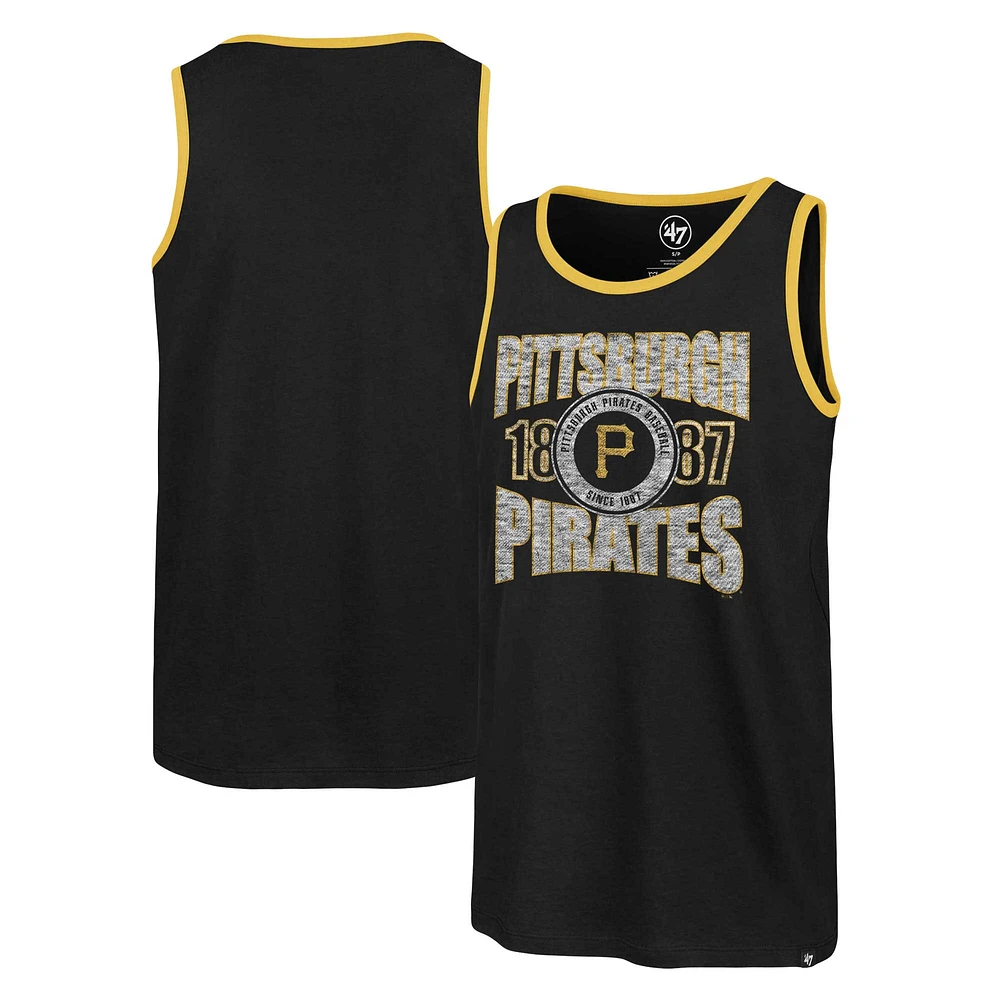 Men's '47 Black Pittsburgh Pirates Upload Franklin Tank Top