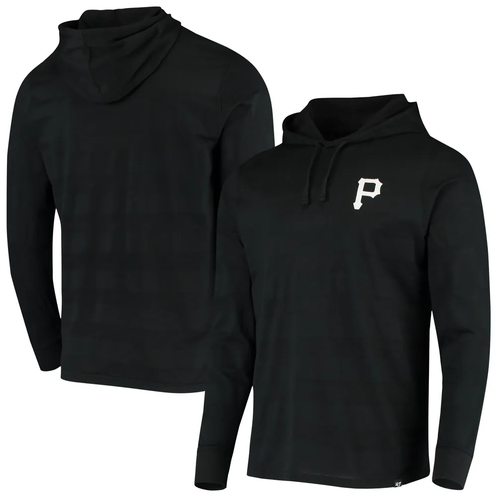Men's Pittsburgh Pirates '47 Brand Black Hooded Long Sleeve T-Shirt