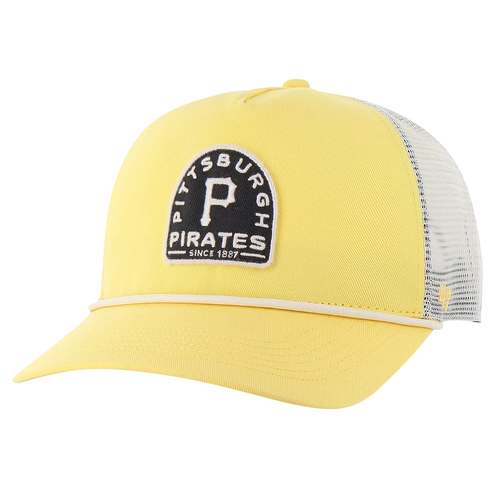 Casquette réglable '47 Gold Pittsburgh Pirates Cypress Trucker Hitch pour hommes