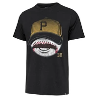 T-shirt noir à moustache Franklin des Pirates de Pittsburgh Paul Skenes pour homme '47