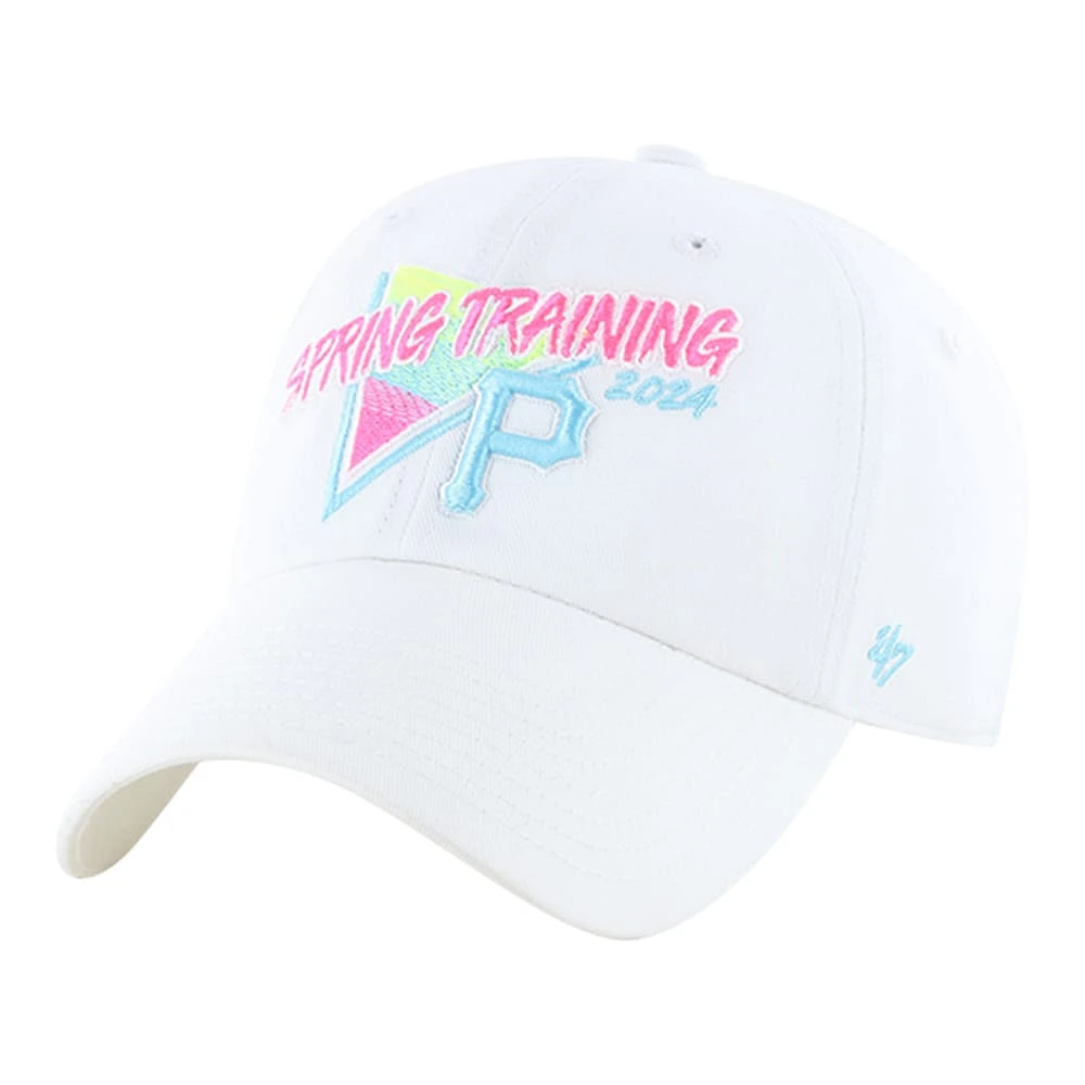 Men's '47 White Pittsburgh Pirates 2024 Spring Training Vapor Wave Clean Up Adjustable Hat