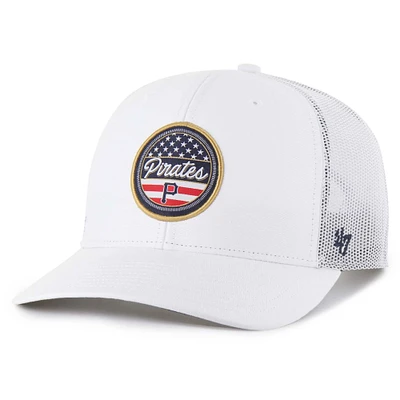 Casquette de camionneur ajustable blanche « 47 » pour homme, hommage aux Pirates de Pittsburgh