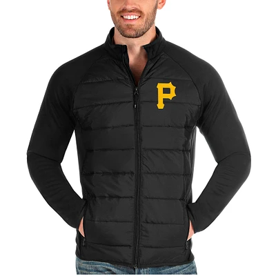 Veste zippée Altitude pour homme Antigua Black Pittsburgh Pirates