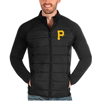 Veste zippée Altitude pour homme Antigua Black Pittsburgh Pirates