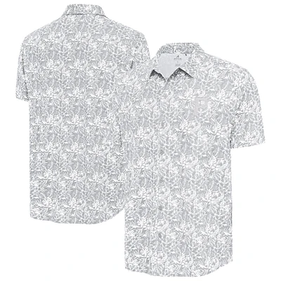 Chemise boutonnée Antigua grise pour homme, motif Pirates de Pittsburgh, collection Resort