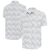 Chemise boutonnée Antigua grise pour homme, motif Pirates de Pittsburgh, collection Resort