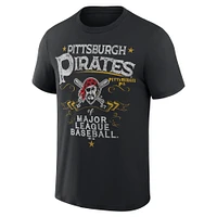 Collection Darius Rucker pour homme par Fanatics T-shirt noir Pittsburgh Pirates Beach Splatter