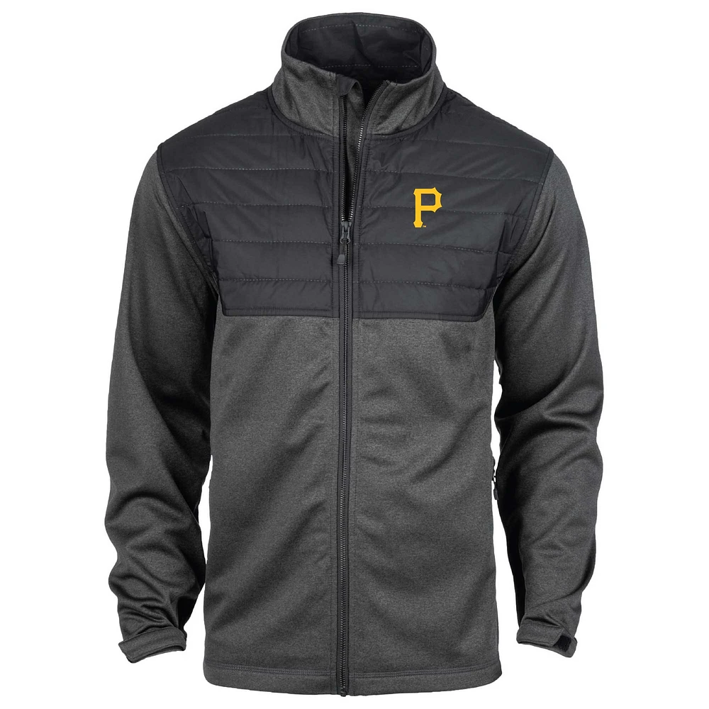 Veste entièrement zippée Dunbrooke Heather Black Pittsburgh Pirates Explorer pour hommes