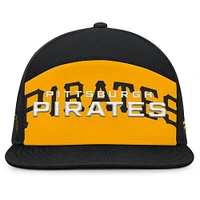 Men's Fanatics Black/Gold Pittsburgh Pirates Clubhouse Splitter Snapback Hat
