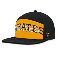 Men's Fanatics Black/Gold Pittsburgh Pirates Clubhouse Splitter Snapback Hat