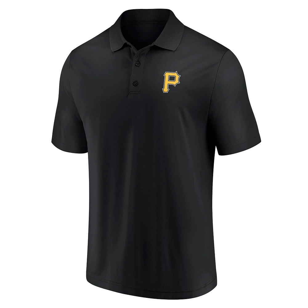 Men's Fanatics Black/Gold Pittsburgh Pirates Dueling Logos Polo Combo Set