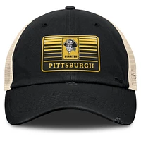 Casquette ajustable en maille Eastbound de la collection Cooperstown des Pirates de Pittsburgh pour hommes Fanatics noir/naturel