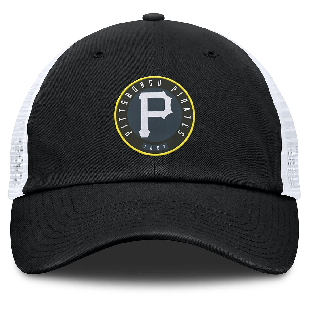 Men's Fanatics Black/White Pittsburgh Pirates Averies Adjustable Hat