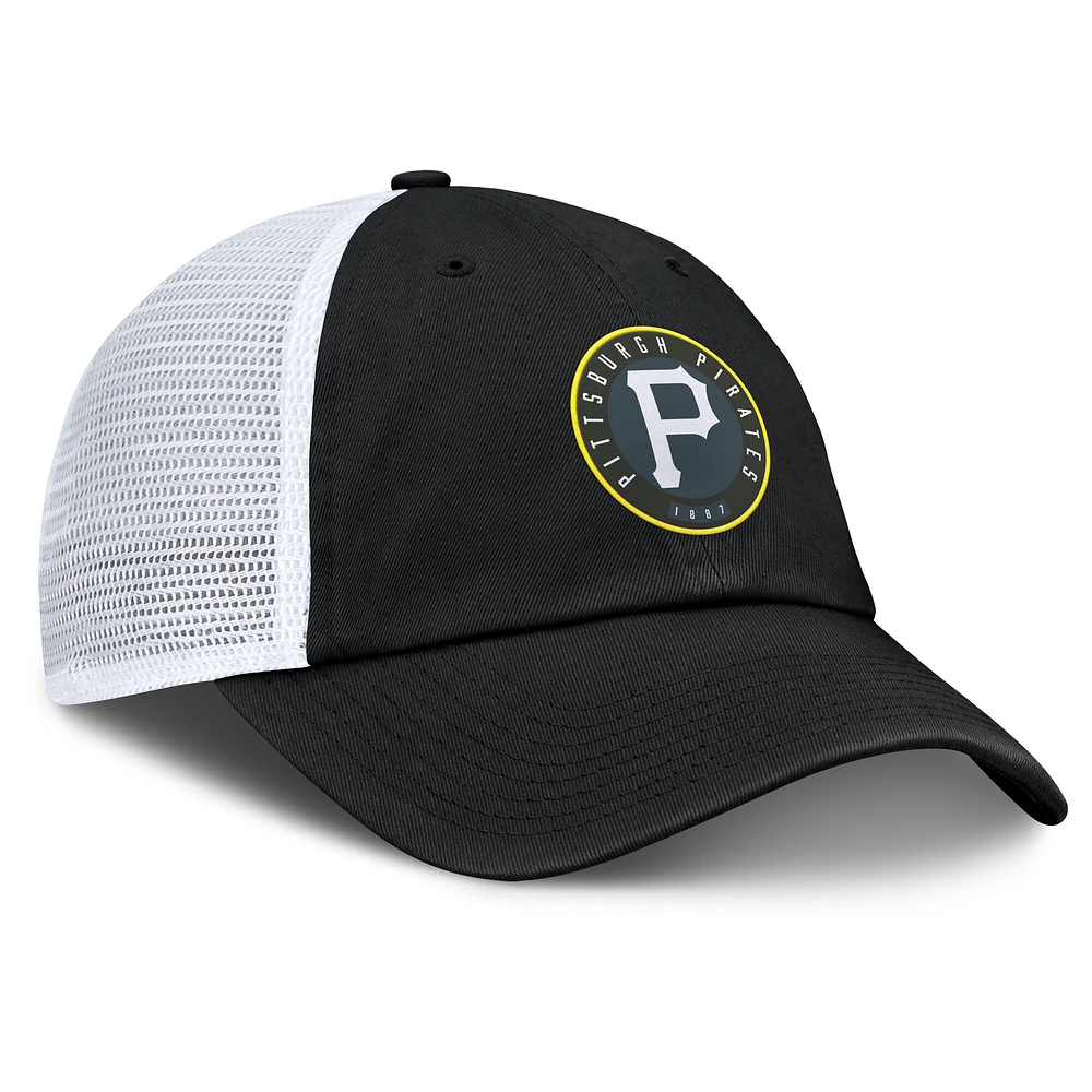 Men's Fanatics Black/White Pittsburgh Pirates Averies Adjustable Hat