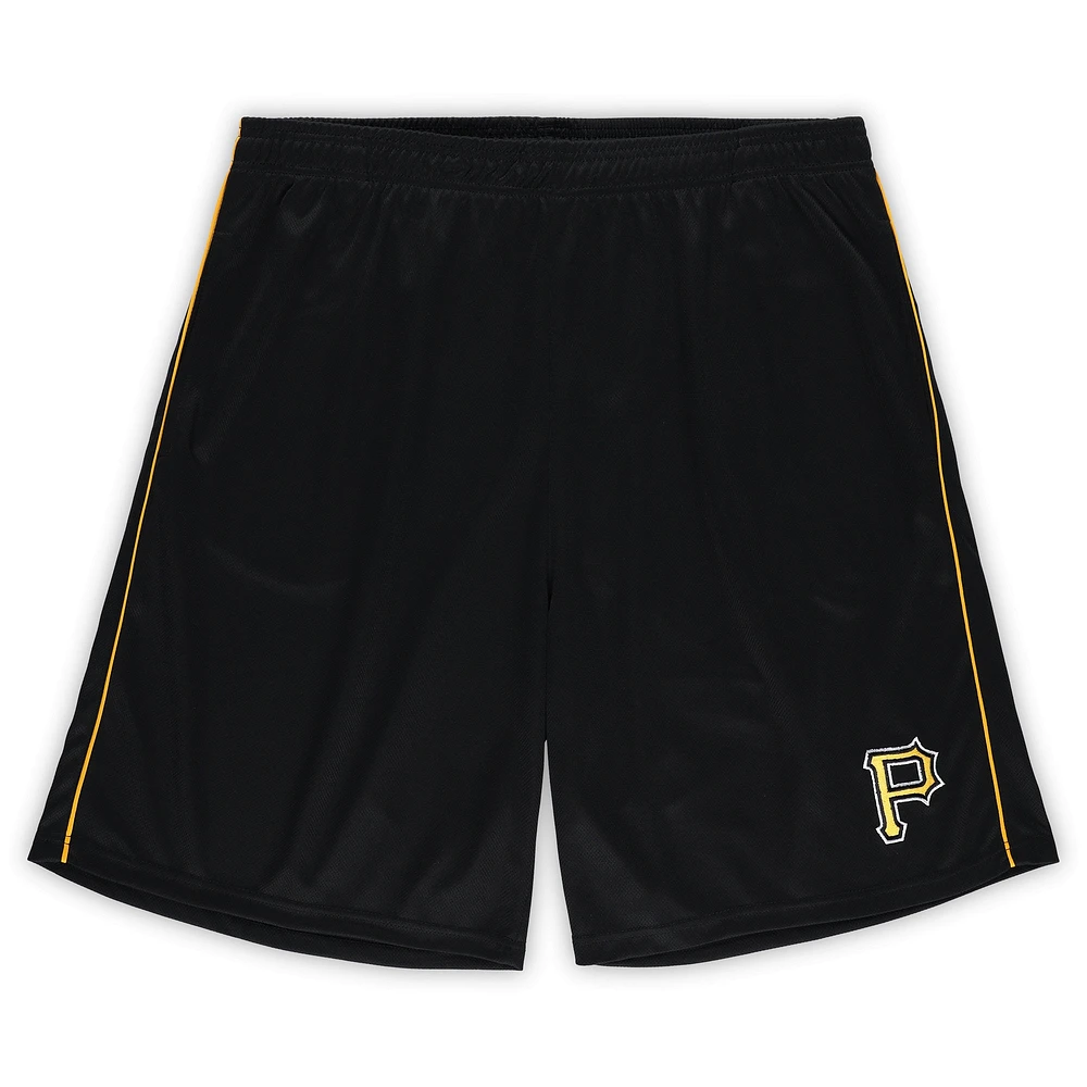 Men's Fanatics Black Pittsburgh Pirates Big & Tall Mesh Shorts