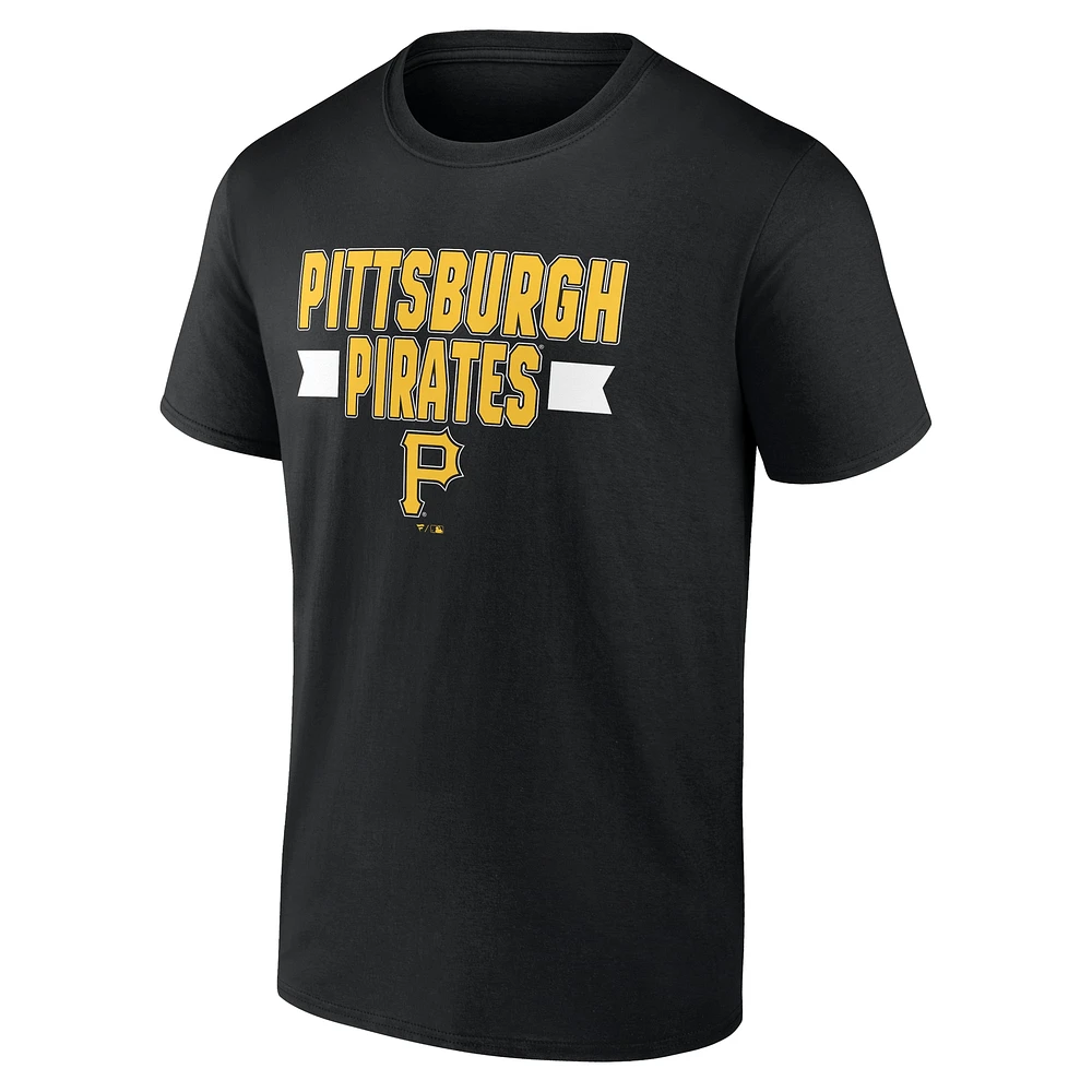 T-shirt Fanatics pour hommes noir Pittsburgh Pirates Close Victory