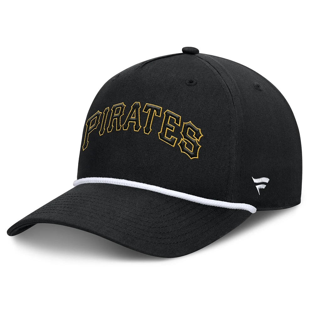 Men's Fanatics Black Pittsburgh Pirates Clubhouse Foul Ball A-Frame Adjustable Hat