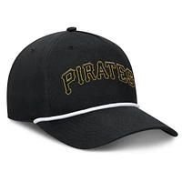 Men's Fanatics Black Pittsburgh Pirates Clubhouse Foul Ball A-Frame Adjustable Hat